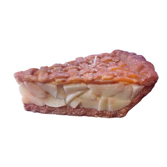 Threshold Apple Pie Slice Candle Unscented Wax 6” Decorative Home Accent ~ 20 Hr - Picture 2 of 4